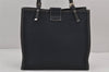 Authentic FENDI Vintage Canvas Leather Shoulder Tote Bag Purse Navy Blue 8796J