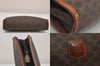 Authentic CELINE Macadam Blason Clutch Hand Bag Purse PVC Leather Brown 8796M