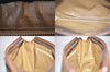 Authentic CELINE Macadam Blason Clutch Hand Bag Purse PVC Leather Brown 8796M