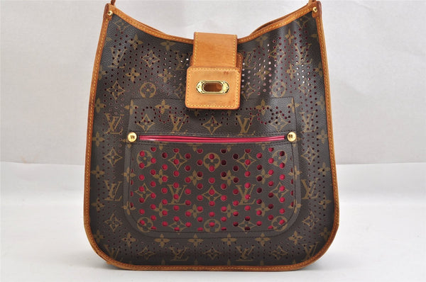Authentic Louis Vuitton Monogram Perfo Musette Shoulder Bag M95172 Pink 8797J
