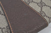 Authentic GUCCI Web Sherry Line Clutch Hand Bag Purse GG PVC Leather Brown 8799H
