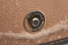 Authentic GUCCI Web Sherry Line Clutch Hand Bag Purse GG PVC Leather Brown 8799H