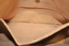 Authentic GUCCI Web Sherry Line Clutch Hand Bag Purse GG PVC Leather Brown 8799H