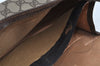 Authentic GUCCI Web Sherry Line Clutch Hand Bag Purse GG PVC Leather Brown 8799H