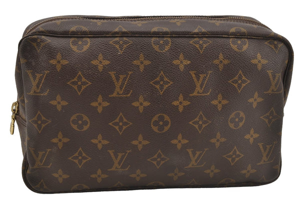 Auth Louis Vuitton Monogram Trousse Toilette 28 Clutch Bag M47522 LV Junk 8799I