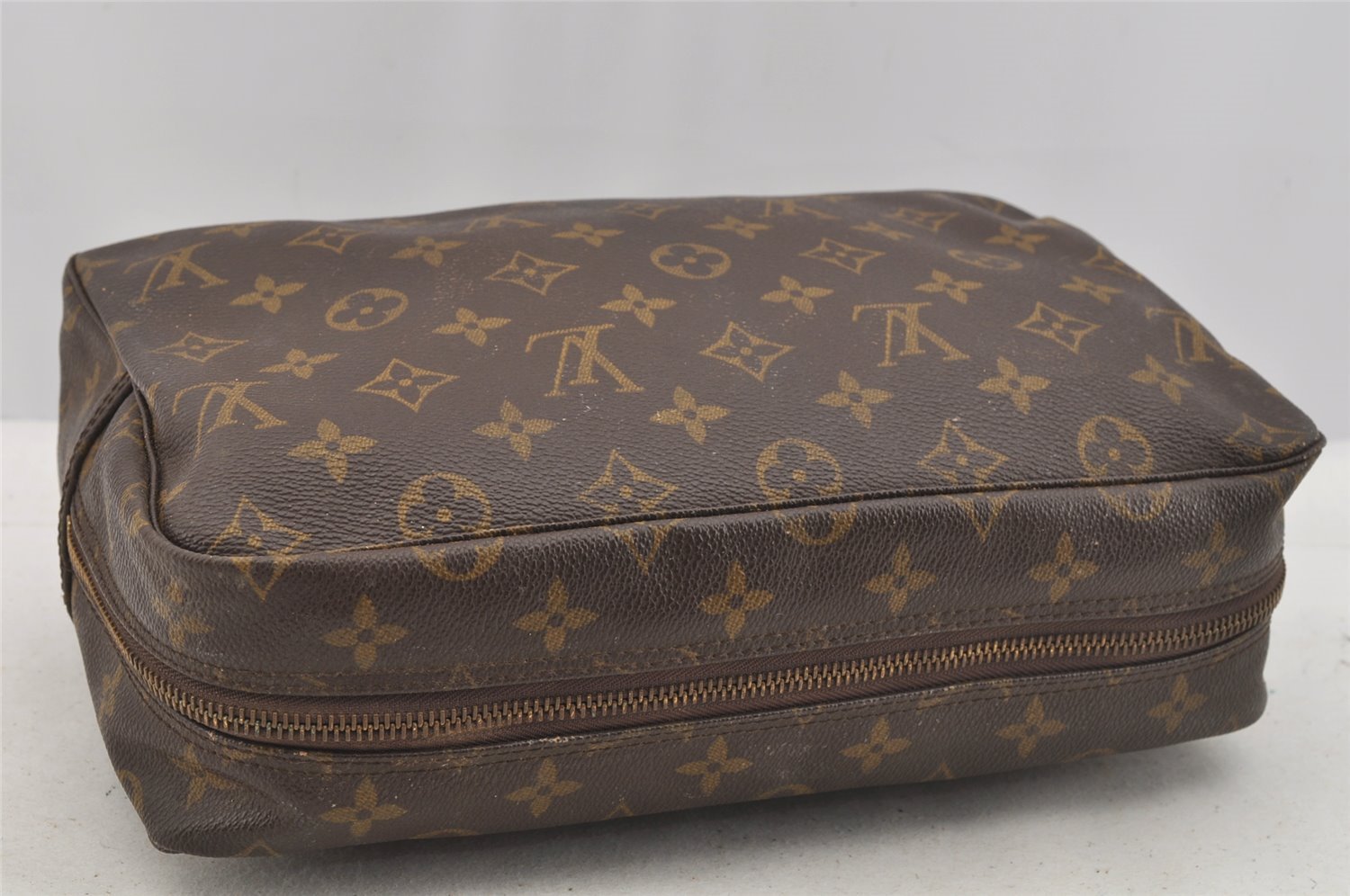 Auth Louis Vuitton Monogram Trousse Toilette 28 Clutch Bag M47522 LV Junk 8799I