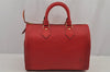 Authentic Louis Vuitton Epi Speedy 25 Hand Boston Bag Red M43017 LV 8799J