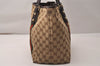 Authentic GUCCI Web Sherry Line Tote Bag GG Canvas Leather 139260 Brown 8800J