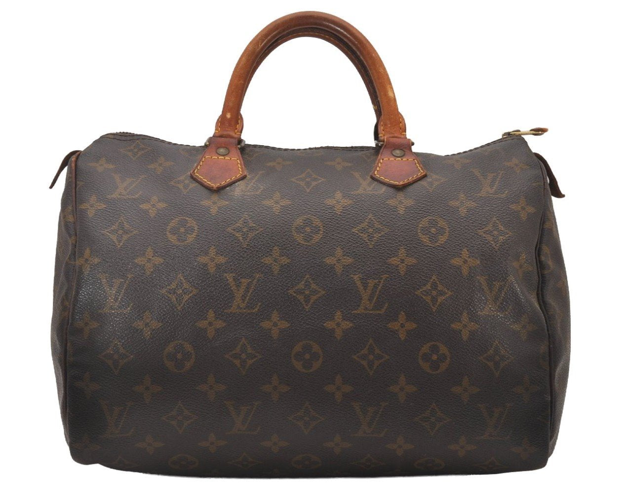 Authentic Louis Vuitton Monogram Speedy 30 Hand Boston Bag M41526 LV 8802I