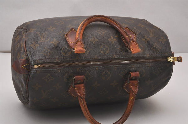 Authentic Louis Vuitton Monogram Speedy 30 Hand Boston Bag M41526 LV 8802I