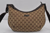 Authentic GUCCI Shoulder Cross Body Bag GG Canvas Leather 181092 Brown 8802J