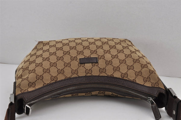 Authentic GUCCI Shoulder Cross Body Bag GG Canvas Leather 181092 Brown 8802J