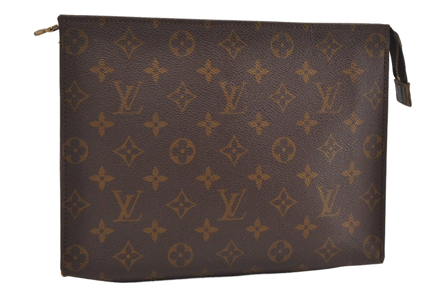 Auth Louis Vuitton Monogram Poche Toilette 26 Cosmetics Pouch Old Model LV 8803I