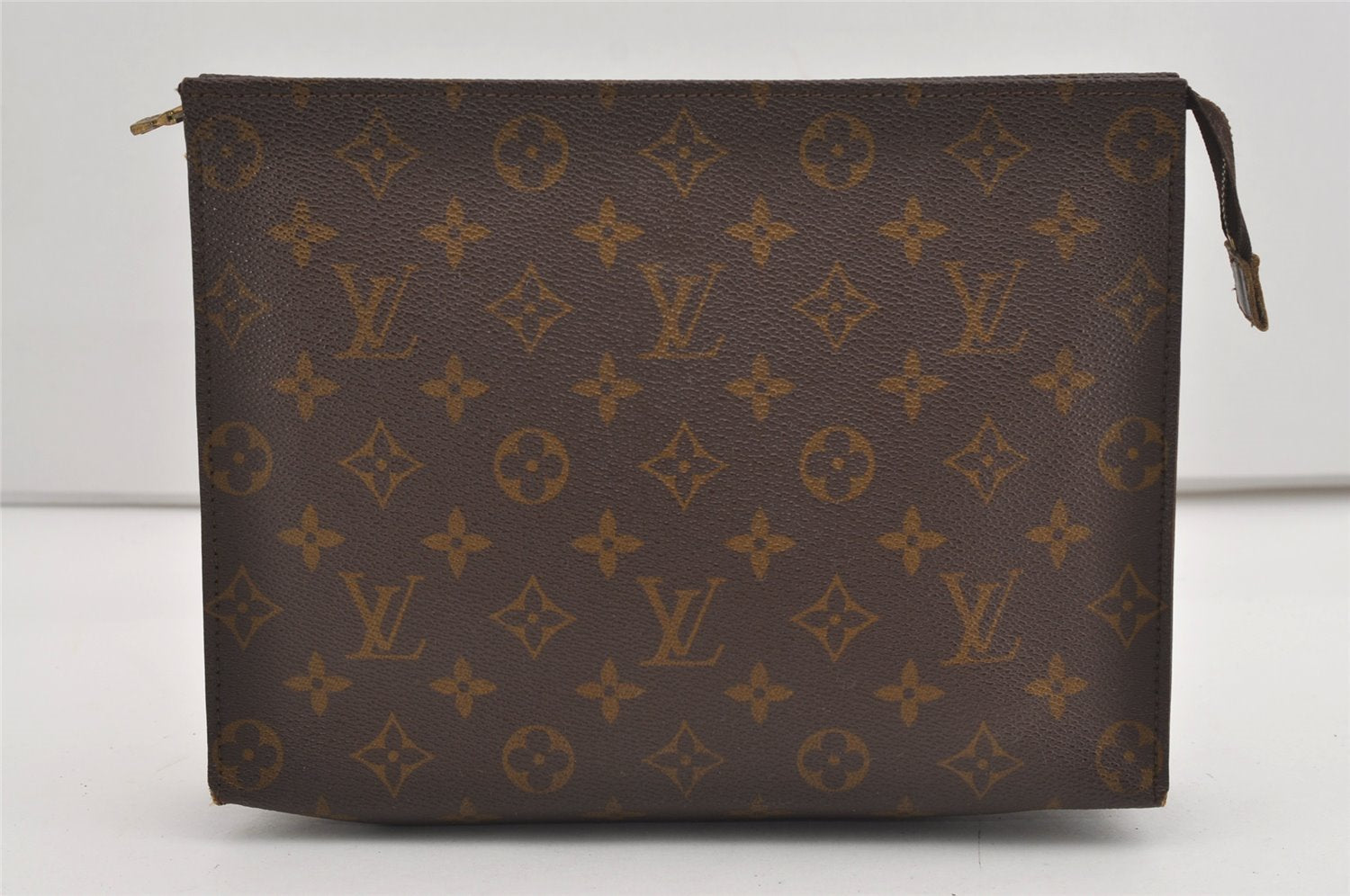 Auth Louis Vuitton Monogram Poche Toilette 26 Cosmetics Pouch Old Model LV 8803I