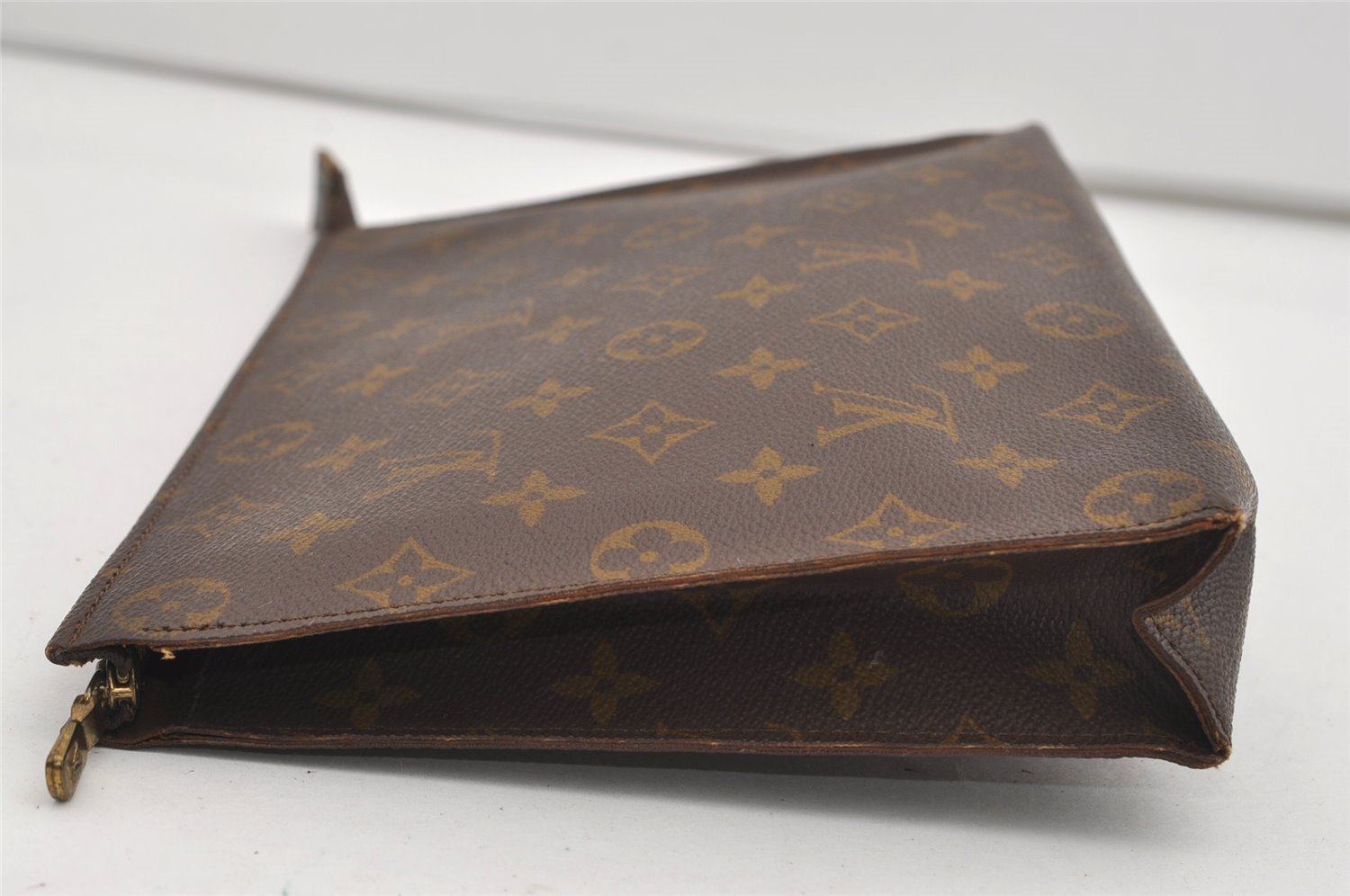 Auth Louis Vuitton Monogram Poche Toilette 26 Cosmetics Pouch Old Model LV 8803I