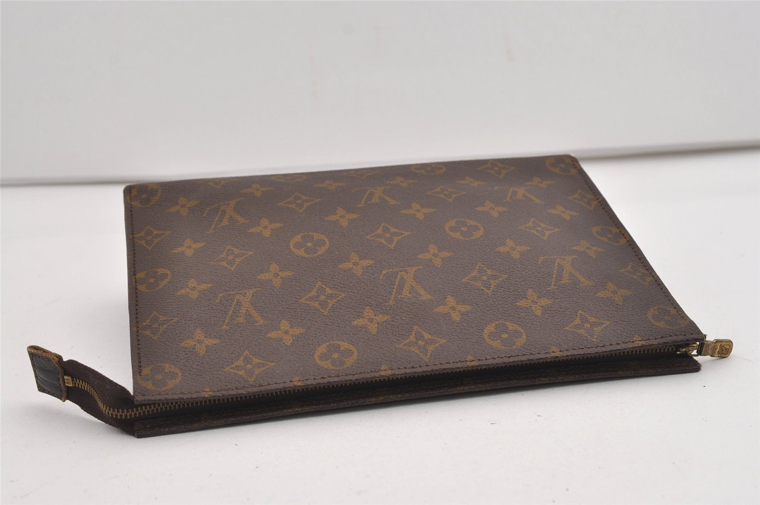 Auth Louis Vuitton Monogram Poche Toilette 26 Cosmetics Pouch Old Model LV 8803I