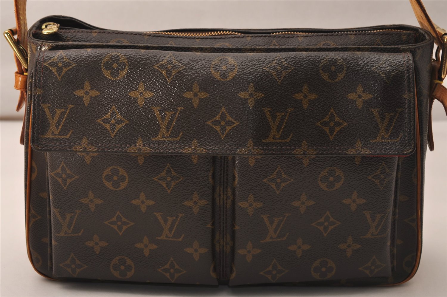 Authentic Louis Vuitton Monogram Viva Cite GM Shoulder Bag M51163 LV 8805J