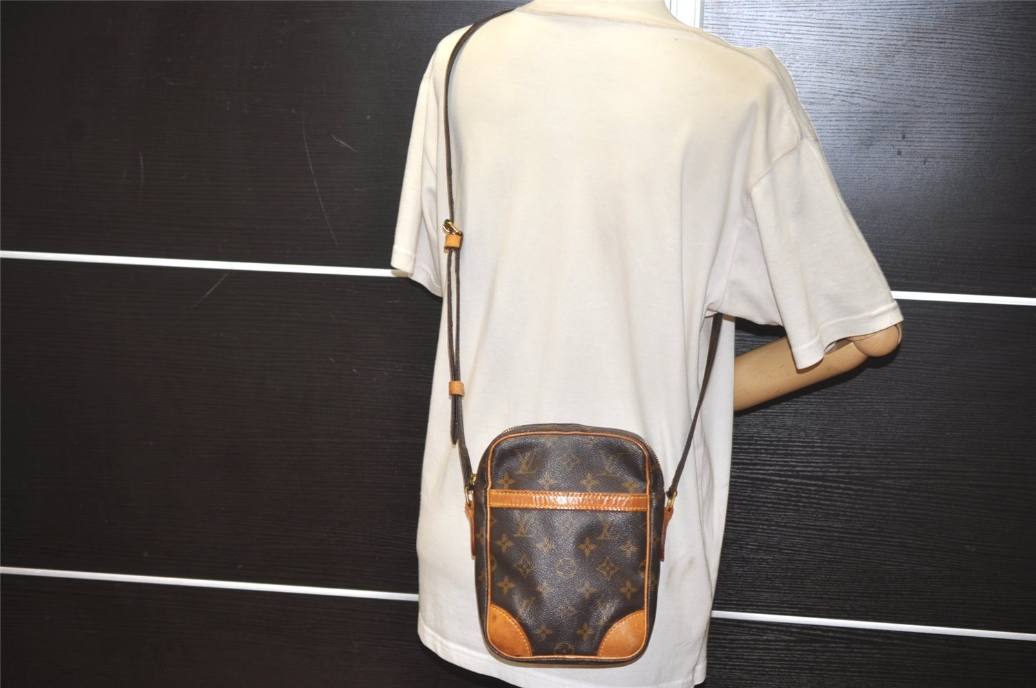 Authentic Louis Vuitton Monogram Danube Shoulder Crossbody Bag M45266 Junk 8807J