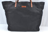 Authentic GUCCI Shoulder Hand Tote Bag GG Nylon Leather 282439 Black 8808H
