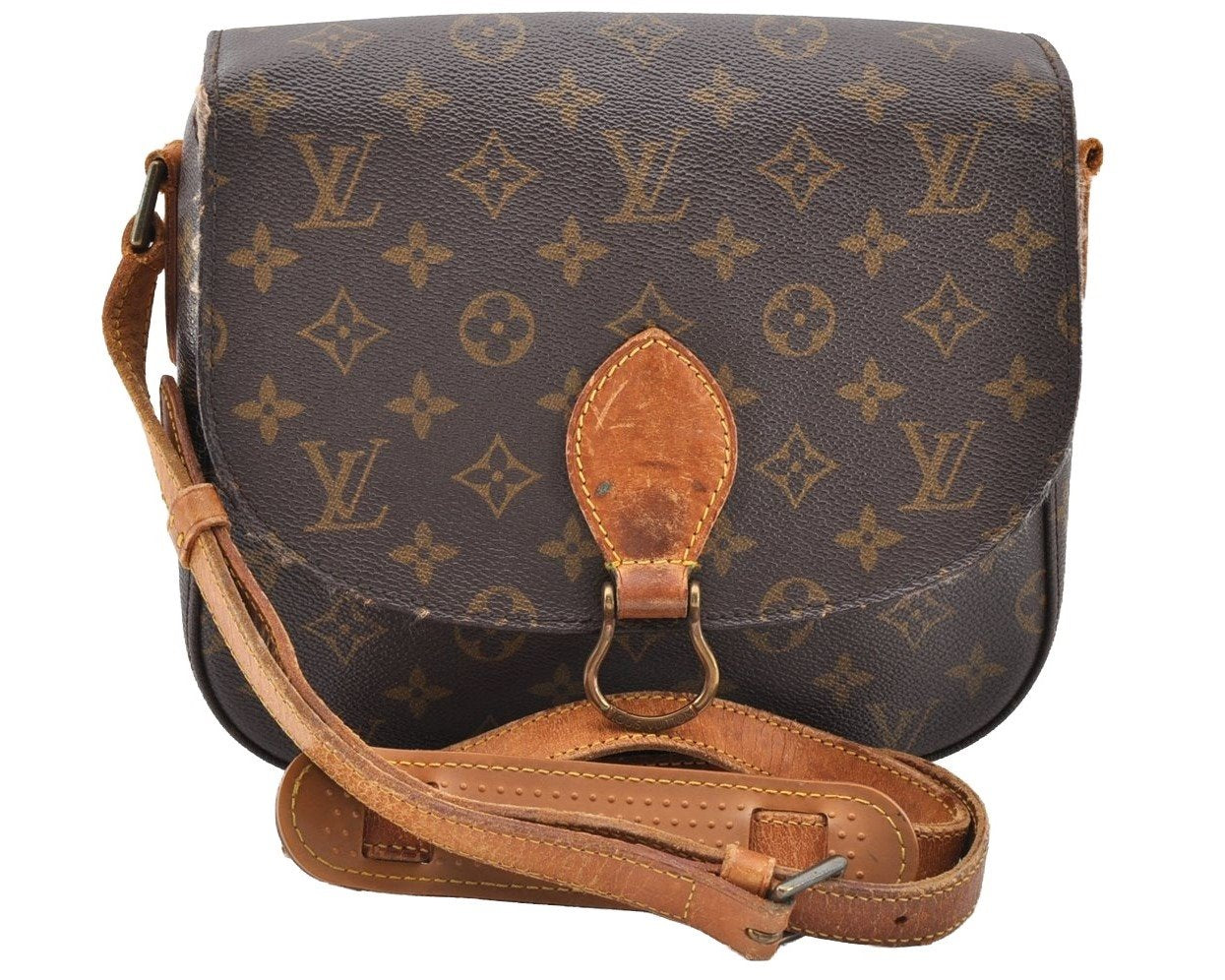 Authentic Louis Vuitton Monogram Saint Cloud GM M51242 Shoulder Bag Junk 8811I