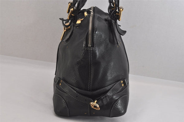 Authentic Chloe Vintage Paddington Leather Shoulder Hand Bag Black 8811M
