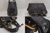 Authentic Chloe Vintage Paddington Leather Shoulder Hand Bag Black 8811M