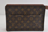 Authentic Louis Vuitton Monogram Pochette Homme Clutch Hand Bag M51795 LV 8812I
