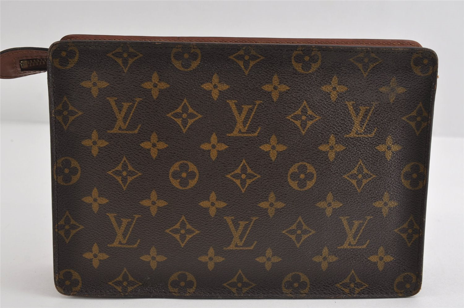 Authentic Louis Vuitton Monogram Pochette Homme Clutch Hand Bag M51795 LV 8812I