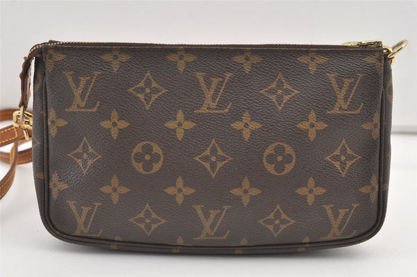 Authentic Louis Vuitton Monogram Pochette Accessoires Shoulder Cross Pouch 8812J