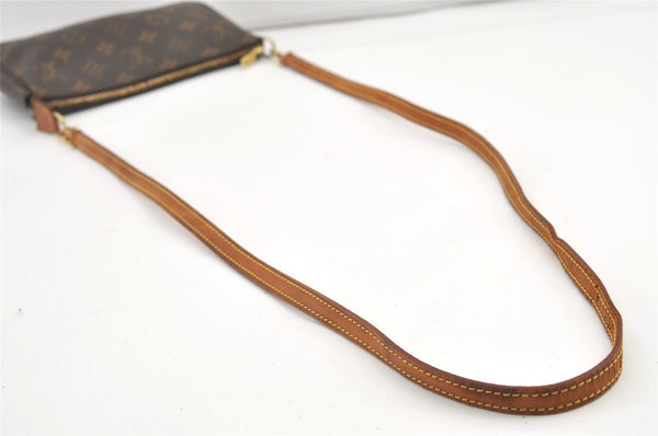 Authentic Louis Vuitton Monogram Pochette Accessoires Shoulder Cross Pouch 8812J