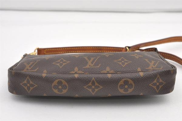 Authentic Louis Vuitton Monogram Pochette Accessoires Shoulder Cross Pouch 8812J