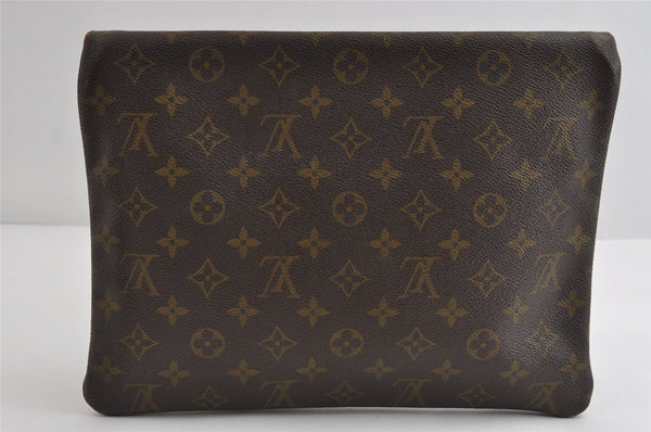 Auth Louis Vuitton Monogram Pochette Pliante Clutch Hand Bag Old Model LV 8813I