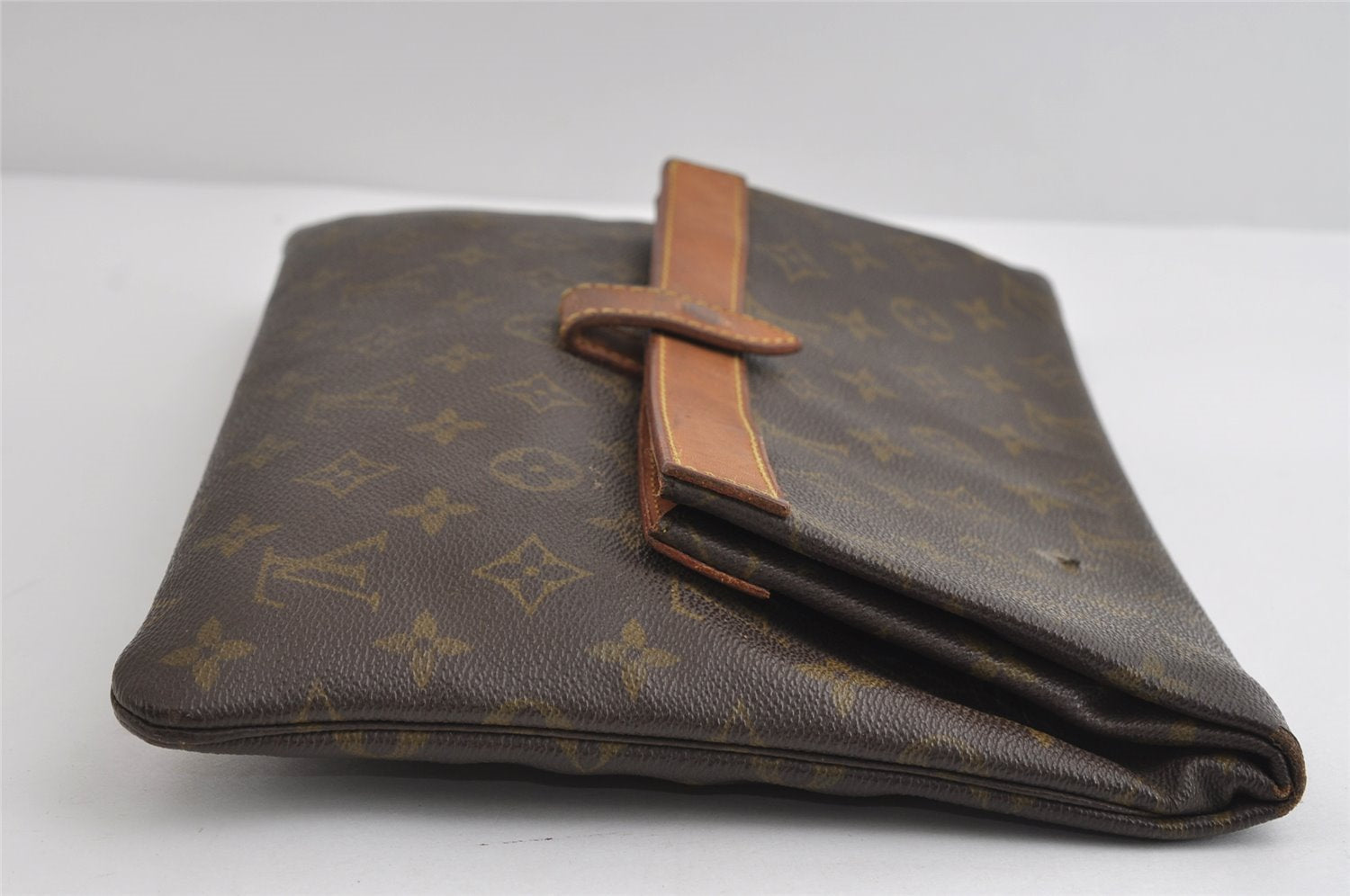 Auth Louis Vuitton Monogram Pochette Pliante Clutch Hand Bag Old Model LV 8813I