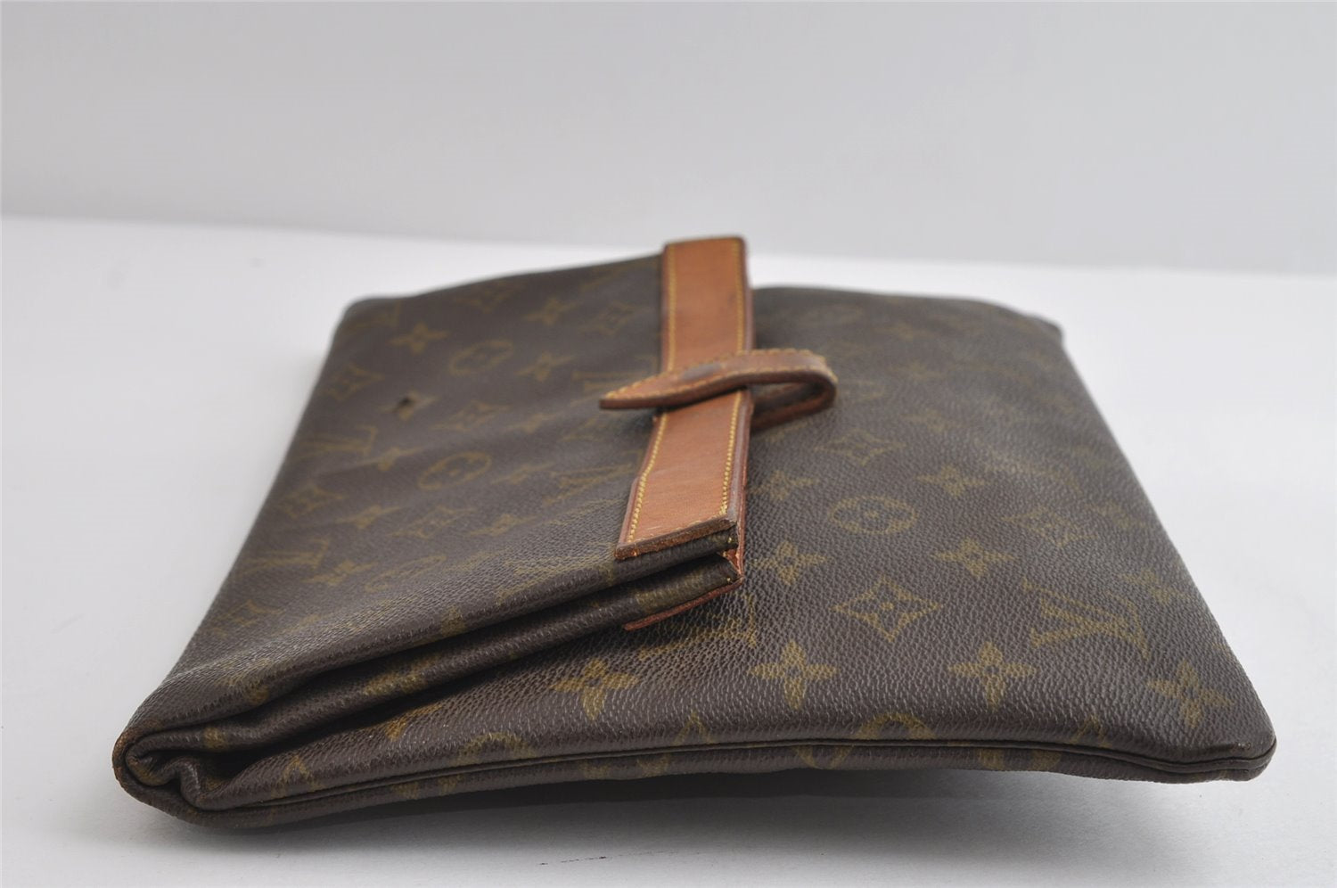 Auth Louis Vuitton Monogram Pochette Pliante Clutch Hand Bag Old Model LV 8813I