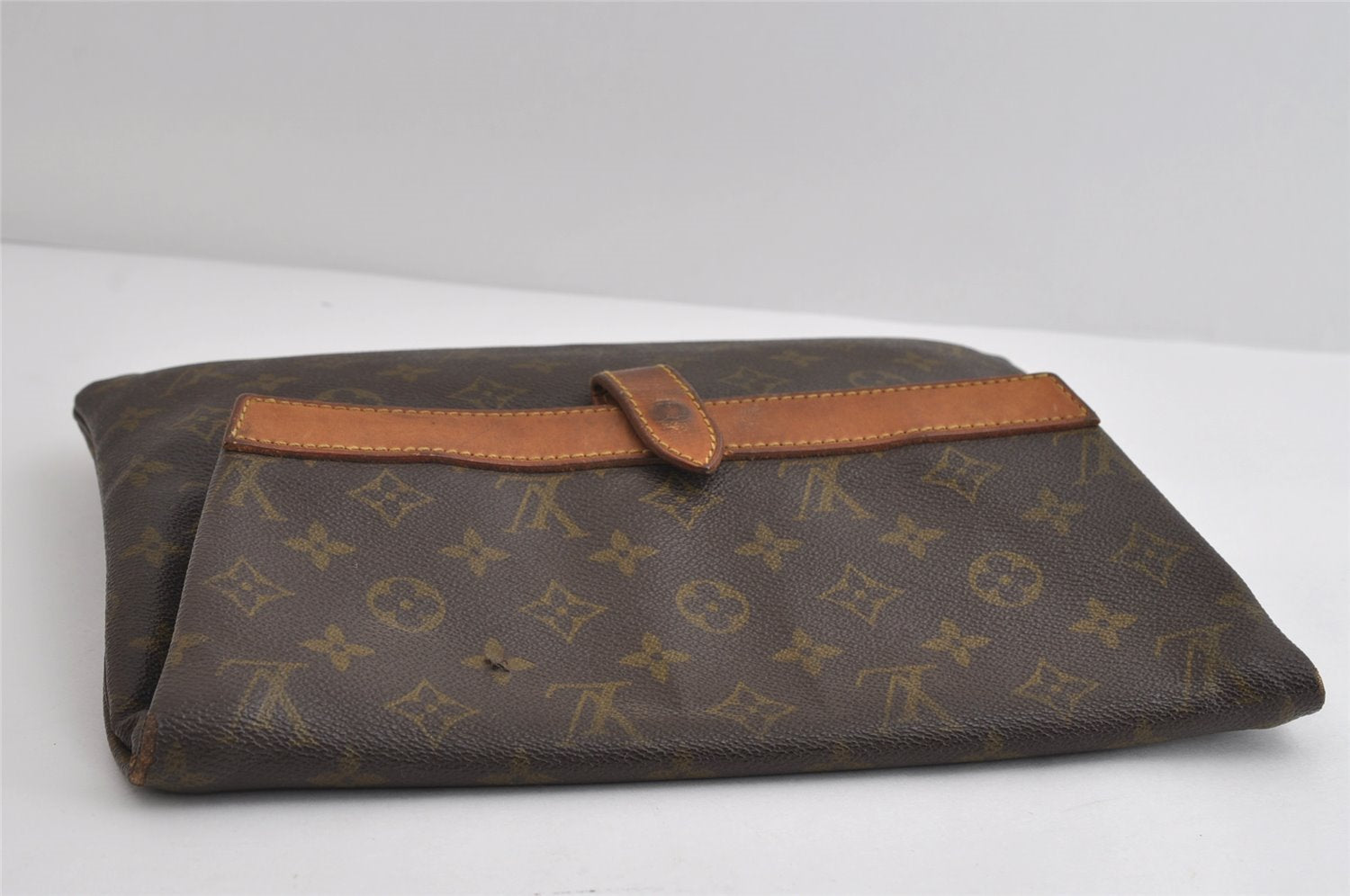 Auth Louis Vuitton Monogram Pochette Pliante Clutch Hand Bag Old Model LV 8813I