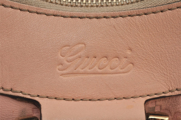 Authentic GUCCI Guccissima Abbey Shoulder Hand Bag GG Leather 190525 Pink 8813J