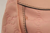 Authentic GUCCI Guccissima Abbey Shoulder Hand Bag GG Leather 190525 Pink 8813J