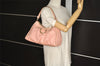 Authentic GUCCI Guccissima Abbey Shoulder Hand Bag GG Leather 190525 Pink 8813J