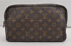 Auth Louis Vuitton Monogram Trousse Toilette 28 Clutch Hand Bag M47522 LV 8815I