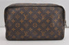 Auth Louis Vuitton Monogram Trousse Toilette 28 Clutch Hand Bag M47522 LV 8815I
