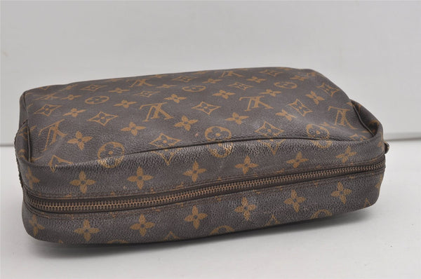 Auth Louis Vuitton Monogram Trousse Toilette 28 Clutch Hand Bag M47522 LV 8815I
