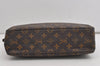 Auth Louis Vuitton Monogram Trousse Toilette 28 Clutch Hand Bag M47522 LV 8815I