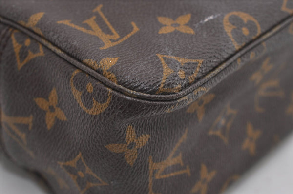 Auth Louis Vuitton Monogram Trousse Toilette 28 Clutch Hand Bag M47522 LV 8815I