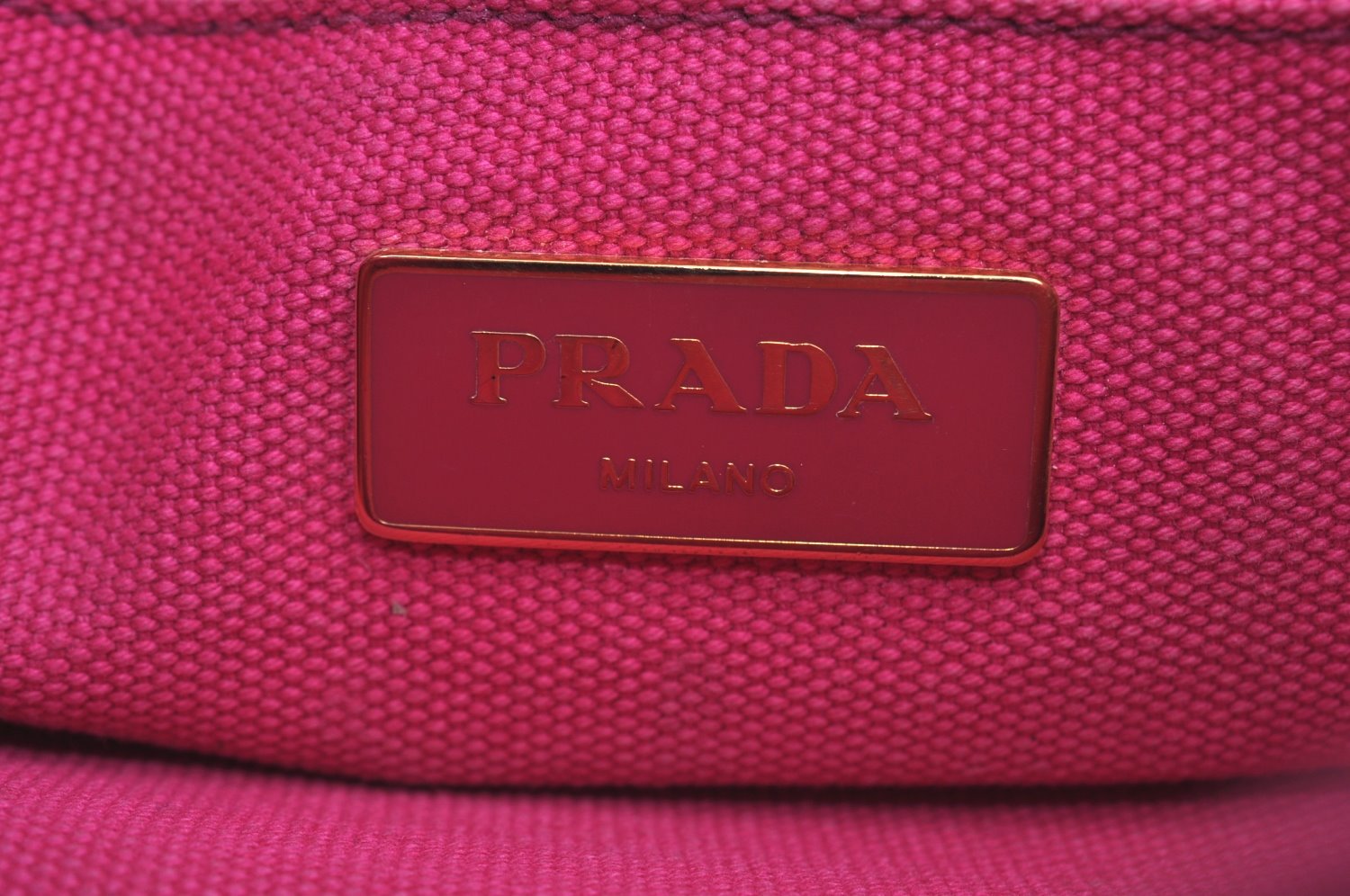 Authentic PRADA Vintage Canapa SS Denim Shoulder Hand Bag Purse Pink 8816J