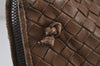 Authentic BOTTEGA VENETA Intrecciato Leather Shoulder Cross Body Bag Brown 8817J