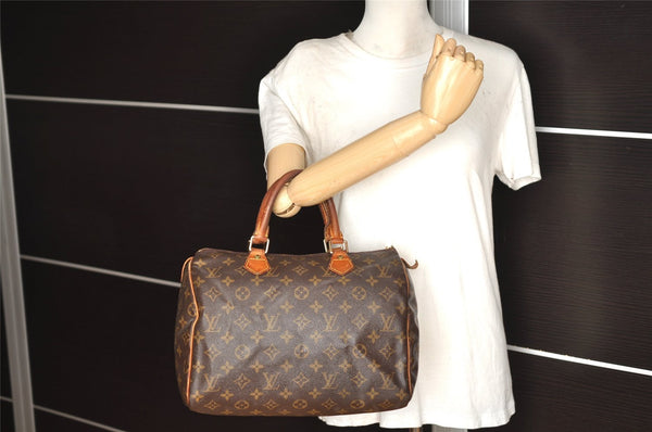 Authentic Louis Vuitton Monogram Speedy 30 Hand Boston Bag M41526 Junk 8818I