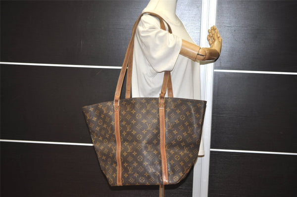 Authentic Louis Vuitton Monogram Sac Shopping PM Tote Bag M51108 Junk 8820I