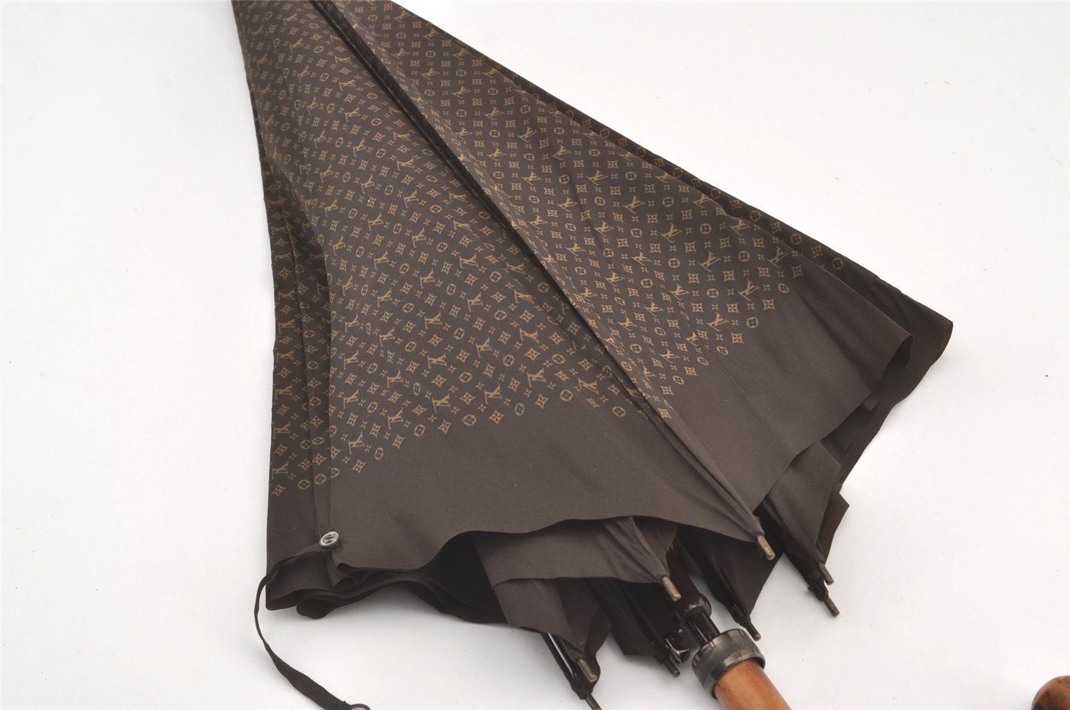 Auth Louis Vuitton Monogram Parapluie Jibure Umbrella Brown Old Model LV 8820J