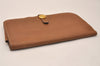 Authentic HERMES Dogon GM Leather Long Wallet Purse Brown 8821J