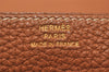 Authentic HERMES Dogon GM Leather Long Wallet Purse Brown 8821J